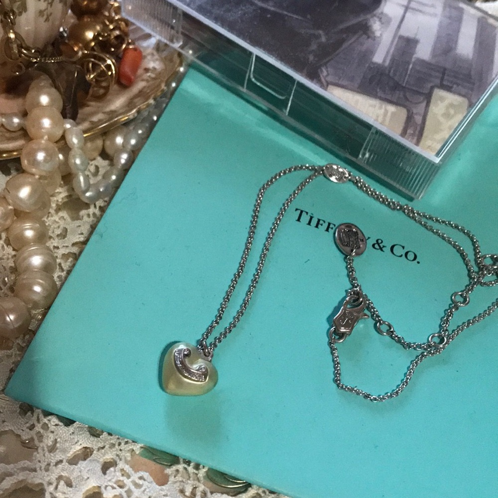 Vintage Y2k Juicy Couture Puffy Heart Charm Pendant Love G&P Rare Necklace Jewel